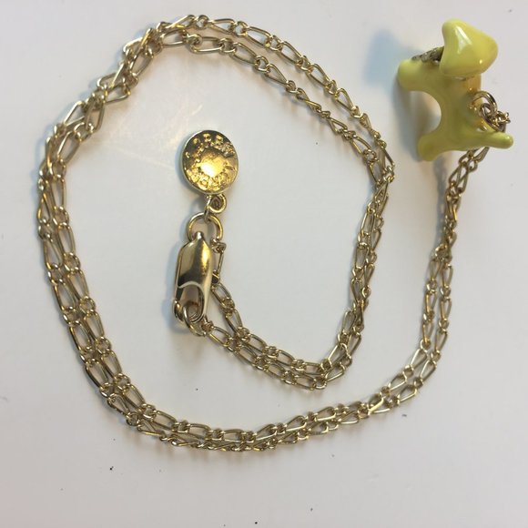 ๐ถ๐๐ถJ.CREW Yellow Dog w/Bow Long Necklace ๐ถ๐๐ถ - Picture 7 of 7
